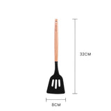 Darrahopens Home & Garden > Kitchenware > Kitchen Utensils Beechwood & silicone slotted turner charcoal