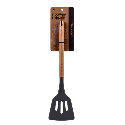 Darrahopens Home & Garden > Kitchenware > Kitchen Utensils Beechwood & silicone slotted turner charcoal