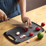 Darrahopens Home & Garden > Kitchenware > Kitchen Utensils Black 3-Piece Marble Pattern Cutting Board Set – Non-slip PP Plastic, Hanging Design, Kitchen Knife Chopping Board for Vegetable and Meat Prep