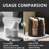 Darrahopens Home & Garden > Kitchenware > Kitchen Utensils Black 360°Rotating Multi-Scenario Countertop Storage Rack - Large Capacity 4 Compartment Holder for Coffee & Tea Cups