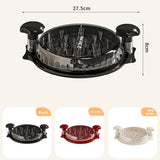 Darrahopens Home & Garden > Kitchenware > Kitchen Utensils Black Manual Meat Shredder with Transparent Lid and 360 Degree Rotation for Kitchen Quick Meal Prep Professional Culinary Solution for Modern Households