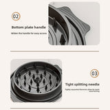 Darrahopens Home & Garden > Kitchenware > Kitchen Utensils Black Manual Meat Shredder with Transparent Lid and 360 Degree Rotation for Kitchen Quick Meal Prep Professional Culinary Solution for Modern Households