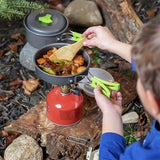 Darrahopens Home & Garden > Kitchenware > Kitchen Utensils Black outdoor camping cookware, camping pots and pans, outdoor cooking utensils, compact cookware set, durable cookware, Australian camping gear, camp stove cookware, portable cooking set