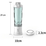 Darrahopens Home & Garden > Kitchenware > Kitchen Utensils Black Portable Blender 600ml Personal Smoothie Maker USB Rechargeable Juicer Cup with 6 Stainless Steel Blades 4000mAh Battery for Gym Travel and Camping