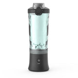 Darrahopens Home & Garden > Kitchenware > Kitchen Utensils Black Portable Blender 600ml Personal Smoothie Maker USB Rechargeable Juicer Cup with 6 Stainless Steel Blades 4000mAh Battery for Gym Travel and Camping