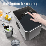 Darrahopens Home & Garden > Kitchenware > Kitchen Utensils Black Portable Countertop Ice Maker with 12kg Daily Capacity Rapid Bullet Ice Production for Home Kitchen and Local Office Refreshment Needs