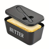 Darrahopens Home & Garden > Kitchenware > Kitchen Utensils BLUE **Food-Grade PP Large Butter Keeper with Cutting Blade | Airtight, Drying-Resistant, Easy to Slice – Long-Lasting Freshness, Your Kitchen & Baking Essential Helper**