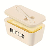 Darrahopens Home & Garden > Kitchenware > Kitchen Utensils BLUE **Food-Grade PP Large Butter Keeper with Cutting Blade | Airtight, Drying-Resistant, Easy to Slice – Long-Lasting Freshness, Your Kitchen & Baking Essential Helper**