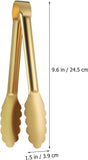 Darrahopens Home & Garden > Kitchenware > Kitchen Utensils Bread Tongs - 4-Piece Set - Kitchen Tongs for Home Use - Gold Stainless Steel Serving Tongs - Grill Tongs - Steak Tongs - Kitchen Tongs - For Cooking, Salads, Buffets, Appetizers and Desserts