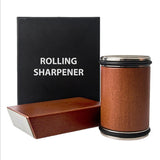 Darrahopens Home & Garden > Kitchenware > Kitchen Utensils Brown Rolling Knife Sharpener Set with Diamond Discs and Magnetic Base 15 and 20 Degree Angles for Precision Kitchen Knife Maintenance in Australian Homes