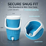 Darrahopens Home & Garden > Kitchenware > Kitchen Utensils Can-style insulated drink holder, mini can cooling cup, portable double-layer lightweight travel camping outdoor insulating sleeve for soda, beer and other beverages.(BLUE)