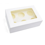 Darrahopens Home & Garden > Kitchenware > Kitchen Utensils Cupcake Box 6 Holes Window Cake Party Favour 100 Boxes