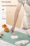 Darrahopens Home & Garden > Kitchenware > Kitchen Utensils Dark Blue 3-Piece Silicone Baking Set - Non-Stick Pastry Mat with Measurements, Rolling Pin & Dough Scraper