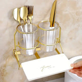 Darrahopens Home & Garden > Kitchenware > Kitchen Utensils Dark green Luxury Wall-Mounted Cutlery Holder, Household Knife Fork Spoon Organizer, New Kitchen Utensil Drainer and Chopstick Container, Tableware Storage Rack