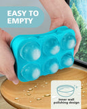Darrahopens Home & Garden > Kitchenware > Kitchen Utensils Easy Pop Silicone 6 Sphere Ice Cube Tray