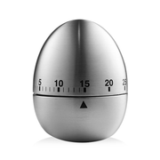Darrahopens Home & Garden > Kitchenware > Kitchen Utensils Egg Shape Stainless Steel Kitchen Timer Mechanical Cooking Timer -  Wind-Up 60 Minute Countdown Timer - Loud Ring 72dB Baking Tool with Non-Slip Base - Battery-Free Analog Timer for Home Office