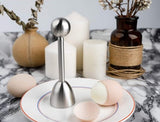 Darrahopens Home & Garden > Kitchenware > Kitchen Utensils Egg Shell Cracker - Stainless Steel Manual Cutter for Perfect Cuts - Suitable for Soft- and Hard-Boiled Eggs