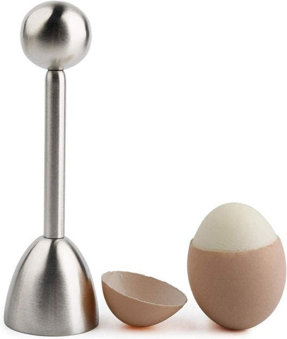 Darrahopens Home & Garden > Kitchenware > Kitchen Utensils Egg Shell Cracker - Stainless Steel Manual Cutter for Perfect Cuts - Suitable for Soft- and Hard-Boiled Eggs