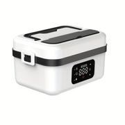 Darrahopens Home & Garden > Kitchenware > Kitchen Utensils Electric Heating Insulated Lunch Box | 304 Stainless Steel Portable Insulated Storage Container, Suitable for Office, Camping, Picnics | Compact Insulated Food Container with Charging Function, No Water Needed(white)