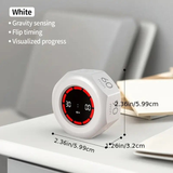 Darrahopens Home & Garden > Kitchenware > Kitchen Utensils Flip to Start Timing, Efficiency Tool! 7 Presets + Visualized Progress, Gravity Sensor Timer, Universal for Study/Kitchen/Fitness/Baking（BLACK)