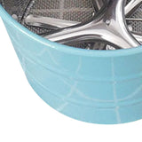Darrahopens Home & Garden > Kitchenware > Kitchen Utensils Flour Sifter Stainless Steel Corrosion Resistant Safe Odorless Beautiful Handheld Baking Flour Mesh Sieve Blue In Australia - Darrahopens