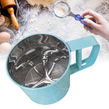 Darrahopens Home & Garden > Kitchenware > Kitchen Utensils Flour Sifter Stainless Steel Corrosion Resistant Safe Odorless Beautiful Handheld Baking Flour Mesh Sieve Blue In Australia - Darrahopens