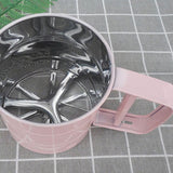 Darrahopens Home & Garden > Kitchenware > Kitchen Utensils Flour Sifter Stainless Steel Corrosion Resistant Safe Odorless Beautiful Handheld Baking Flour Mesh Sieve Pink In Australia - Darrahopens