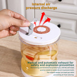 Darrahopens Home & Garden > Kitchenware > Kitchen Utensils Food-Grade Pickle Hourglass Jar with Strainer Flip - 200ml Compact Kitchen Wet and Dry Separation Container for Olives, Jalapeños & Pickles