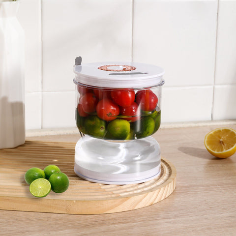Darrahopens Home & Garden > Kitchenware > Kitchen Utensils Food-Grade Pickle Hourglass Jar with Strainer Flip - 200ml Compact Kitchen Wet and Dry Separation Container for Olives, Jalapeños & Pickles