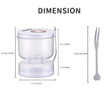 Darrahopens Home & Garden > Kitchenware > Kitchen Utensils Food-Grade Pickle Hourglass Jar with Strainer Flip - 200ml Compact Kitchen Wet and Dry Separation Container for Olives, Jalapeños & Pickles