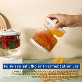 Darrahopens Home & Garden > Kitchenware > Kitchen Utensils Food-Grade Pickle Hourglass Jar with Strainer Flip - 200ml Compact Kitchen Wet and Dry Separation Container for Olives, Jalapeños & Pickles