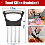 Darrahopens Home & Garden > Kitchenware > Kitchen Utensils Food Slice Assistant Onion Slicer Cutter Fish Meat Potato Vegetable Holder Tool