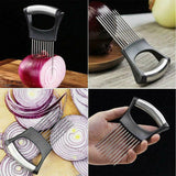 Darrahopens Home & Garden > Kitchenware > Kitchen Utensils Food Slice Assistant Onion Slicer Cutter Fish Meat Potato Vegetable Holder Tool