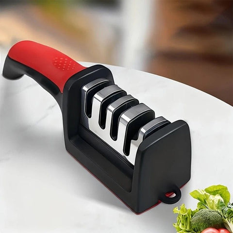 Darrahopens Home & Garden > Kitchenware > Kitchen Utensils Four - stage Professional Knife Sharpener - High - precision Sharpening Stones (Diamond and Ceramic Sharpening Stones), with Anti - slip Handle - Easy to Use, Quick Sharpening, Durable Performance