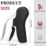 Darrahopens Home & Garden > Kitchenware > Kitchen Utensils Goose-Style Rapid Wine Opener Set 20 x 13 cm – Heavy-Duty Lever Corkscrew with Foil Cutter, Pourer, Stopper, and Extra Spiral Worm – Premium Stainless Steel Wine Kit in Gift Box (Black)