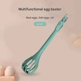 Green  2-Piece 3-in-1 Multi-Functional Egg Whisk & Food Tongs Set