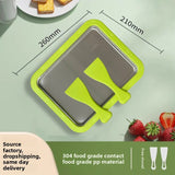 Darrahopens Home & Garden > Kitchenware > Kitchen Utensils Green DIY Rolled Ice Cream Maker Pan Instant Frozen Yoghurt & Sorbet Tray 304 Stainless Steel No Electricity Required with Spatulas