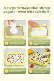 Darrahopens Home & Garden > Kitchenware > Kitchen Utensils Green DIY Rolled Ice Cream Maker Pan Instant Frozen Yoghurt & Sorbet Tray 304 Stainless Steel No Electricity Required with Spatulas