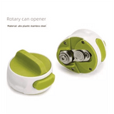 Darrahopens Home & Garden > Kitchenware > Kitchen Utensils Green Manual Rotary Can Opener - Compact ABS Plastic & Stainless Steel - Smooth Edge Cutting, Easy Twist Operation, Space Saving Kitchen Gadget for Home and Travel