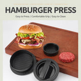Darrahopens Home & Garden > Kitchenware > Kitchen Utensils Hamburger Patty Press with 100 Pcs Silicone Paper & 3 Burger Clips