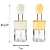 Darrahopens Home & Garden > Kitchenware > Kitchen Utensils Integrated Oil Storage Silicone Oil Brush Bottle, Food-Grade Heat-Resistant Oil Dispensing Brush for Baking, BBQ—White In Australia - Darrahopens
