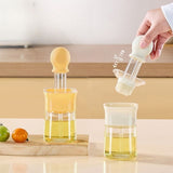 Darrahopens Home & Garden > Kitchenware > Kitchen Utensils Integrated Oil Storage Silicone Oil Brush Bottle, Food-Grade Heat-Resistant Oil Dispensing Brush for Baking, BBQ—White In Australia - Darrahopens