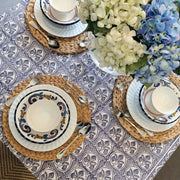 Darrahopens Home & Garden > Kitchenware > Kitchen Utensils Kolka Lotus Handle Block-Printed Simple Dining Table Tablecloth - Grey In Australia - Darrahopens