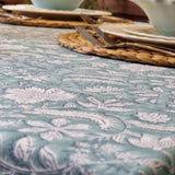 Darrahopens Home & Garden > Kitchenware > Kitchen Utensils Kolka Poppy Hand Block-Printed and Screen-Printed Textiles Tablecloth - Blue In Australia - Darrahopens