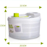 Darrahopens Home & Garden > Kitchenware > Kitchen Utensils Large Salad Spinner 3L Vegetable Washer Dryer Bowl for Lettuce Spinach Broccoli