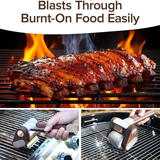 Darrahopens Home & Garden > Kitchenware > Kitchen Utensils LED-lit electric barbecue brush, rechargeable rotating cleaning, instantly cleans the grill after backyard BBQ, lazy cleaning essential.(BROWN)