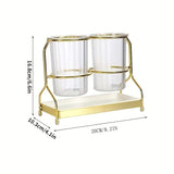 Darrahopens Home & Garden > Kitchenware > Kitchen Utensils Luxury gold  Luxury Wall-Mounted Cutlery Holder, Household Knife Fork Spoon Organizer, New Kitchen Utensil Drainer and Chopstick Container, Tableware Storage Rack