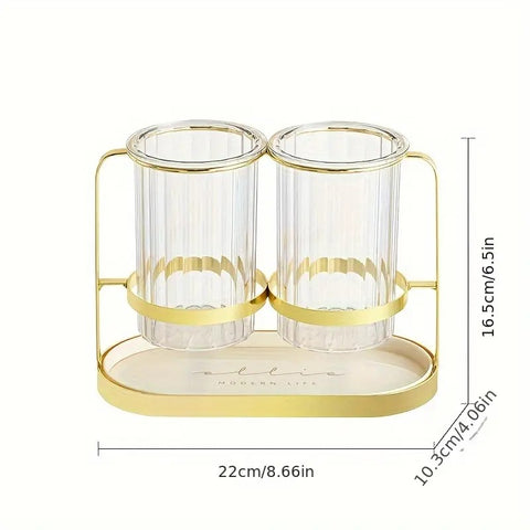 Darrahopens Home & Garden > Kitchenware > Kitchen Utensils Luxury gold  Luxury Wall-Mounted Cutlery Holder, Household Knife Fork Spoon Organizer, New Kitchen Utensil Drainer and Chopstick Container, Tableware Storage Rack