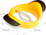 Darrahopens Home & Garden > Kitchenware > Kitchen Utensils Mango Slicer, Split & Core Mangoes, Non-Slip Handles, Stainless Steel Blade, Slicer, Black-Yellow_yux