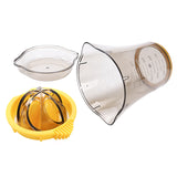Darrahopens Home & Garden > Kitchenware > Kitchen Utensils Manual Citrus Juicer & Hand Squeezer - 600ml Measuring Cup with Dual Reamer for Lemons & Oranges - Non-Slip Portable Fruit Press for Kitchen & Camping